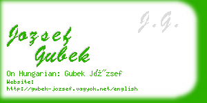 jozsef gubek business card